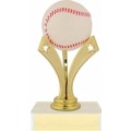 6" Tri Star Baseball Trophy